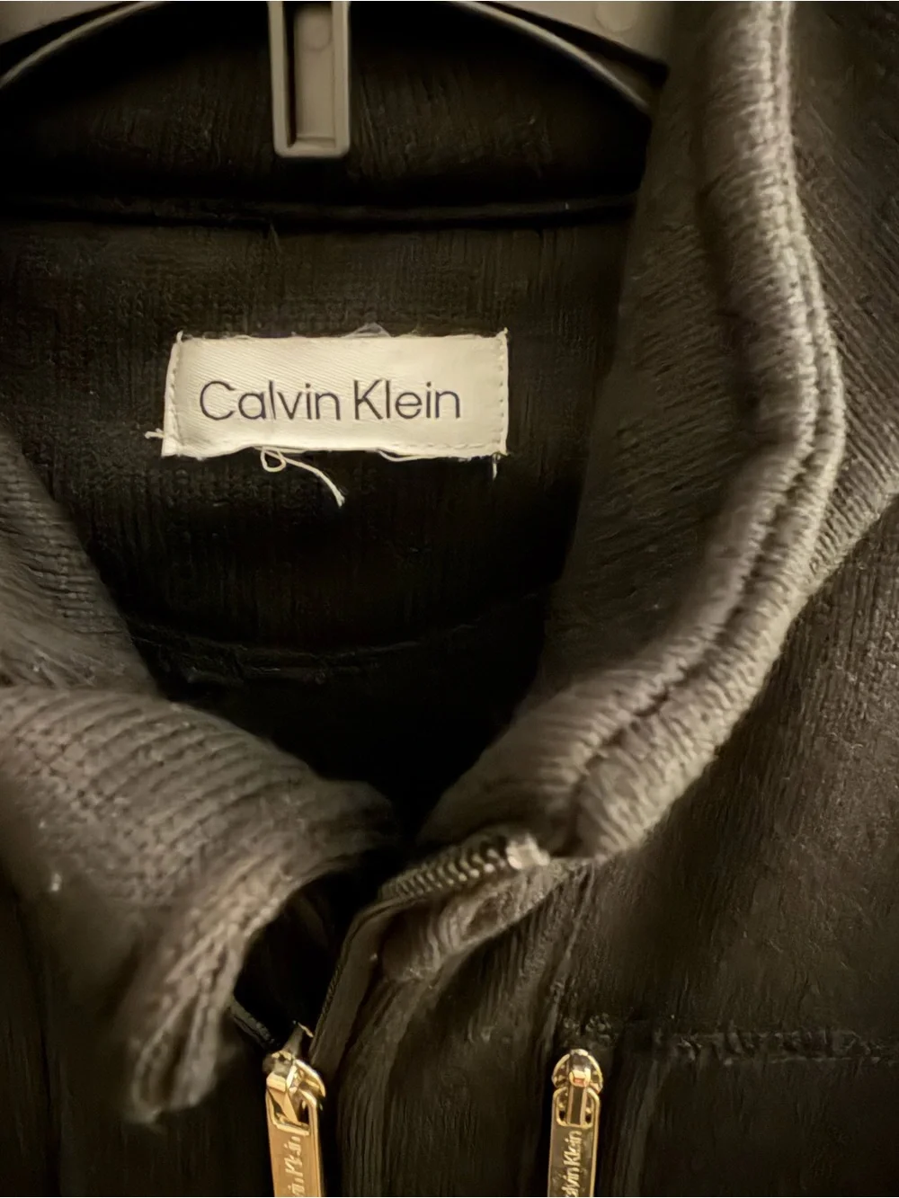 Calvin Klein Womens Black Full-Zip Jacket
